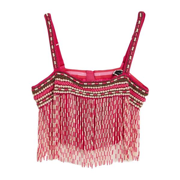 【貨物輸送無料】 エリザベスフランキ レディース ティーシャツ トップス Tops Pink