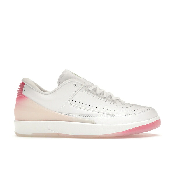 Jordan ジョーダン メンズ スニーカー  【Jordan 2 Retro Low Cherry Blossom】  大きさ US_9(27.0糎) White/Playful Pink/Cacao Wow/Green Strike