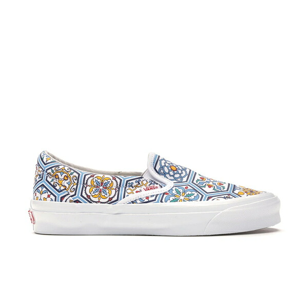 Vans バンズ メンズ スニーカー  【Vans Slip-On Kith Moroccan Tile Blue】  大いさ US_9.5(27.5糎) White/Multi