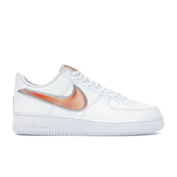 Nike ナイキ メンズ スニーカー  【Nike Air Force 1 Low Oversized Swoosh White Orange Peel】  大きさ US_8(26.0糎) White/Orange Peel