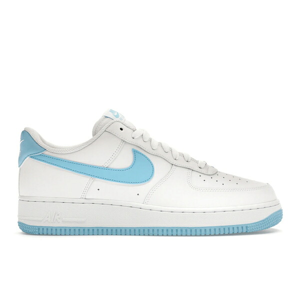 Nike ナイキ メンズ スニーカー  【Nike Air Force 1 Low \u002707 White Aquarius Blue】  大きさ US_M_13 White/White/Aquarius Blue
