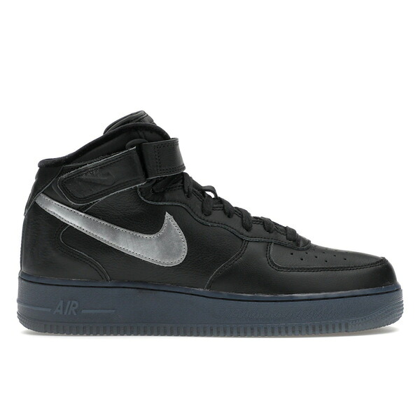 Nike ナイキ メンズ スニーカー  【Nike Air Force 1 Mid PRM Black Metallic Silver】  大きさ US_9(27.0珊) Black/Metallic Silver-Hyper Pink