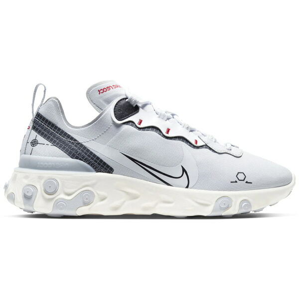 Nike ナイキ メンズ スニーカー  【Nike React Element 55 Premium Schematic】  大きさ US_11.5(29.5珊) Pure Platinum/Black/Sail/White