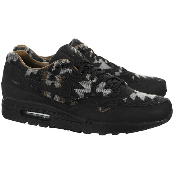 Nike ナイキ メンズ スニーカー  【Nike Air Max 1 QS Pendleton Black Grey】  大きさ US_9.5(27.5珊) Black/Black/Stratus Blue/Ale Brown
