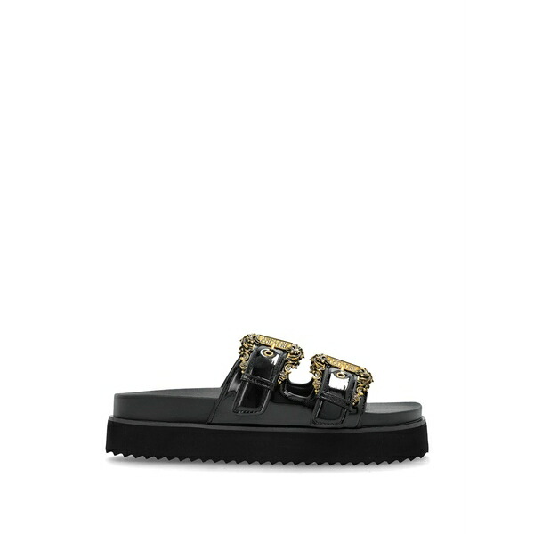 ベルサーチ レディース サンダル シューズ Buckled sandals Black｜asty