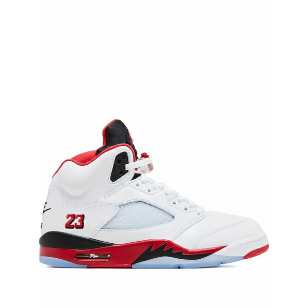 ジョーダン メンズ スニーカー シューズ Air jordan 5 \"fire red/black\" sneakers White