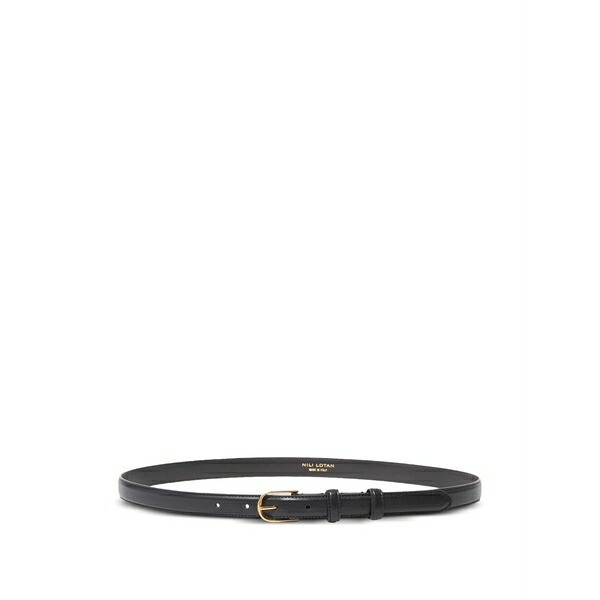 ニリロータン レディース 三尺帯 付属物 Leather buckle belt Black
