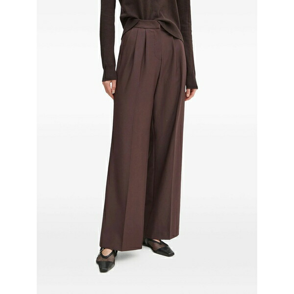 デイ・ビルゲール・エ・ミッケルセン レディース カジュアルパンツ ボトムス Pleated tailored trousers Brown｜asty