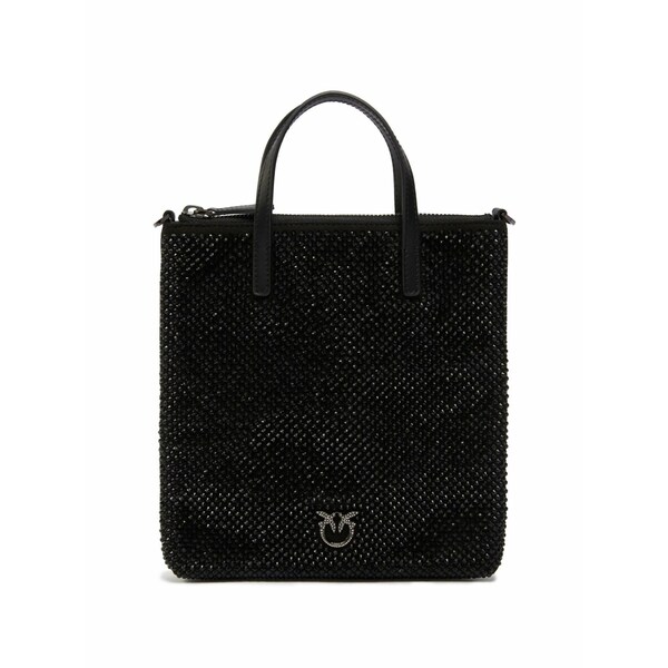 ピンコ レディース トートバッグ バッグ Rhinestone-embellished tote bag Black|asty