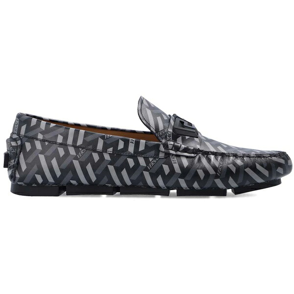 Versace ヴェルサーチ メンズ スニーカー 【Versace La Greca Moccasin Grey】 サイズ US_8(26.0cm) Grey｜asty