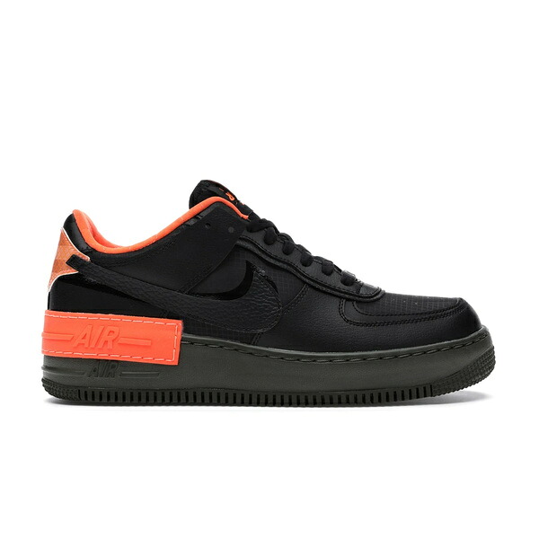 Nike ナイキ レディース スニーカー 【Nike Air Force 1 Low Shadow Black Hyper Crimson Cargo Khaki (Women's)】 サイズ US_7(24.0cm) Black/Hyper Crimson-Cargo Khaki-Back|asty