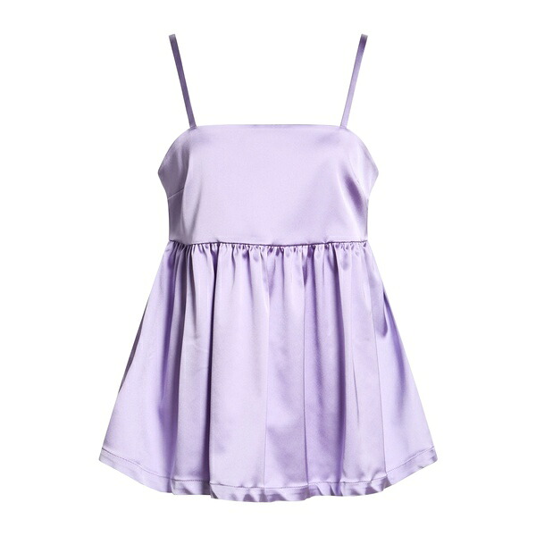 【送料無料】 セミクチュール レディース Tシャツ トップス Tops Purple