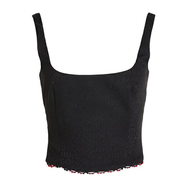 【送料無料】 ヒューゴボス レディース Tシャツ トップス Tops Black