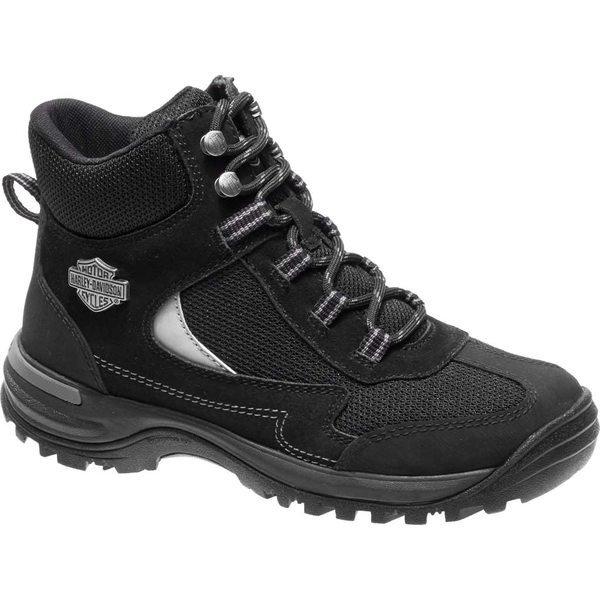 【\u0026即日積み出し】 ハーレーダビッドソン レディース スニーカー シューズ Waites Composite Toe Shoe Black Full Grain Leather/Mesh - スニーカー-靴-レディース靴