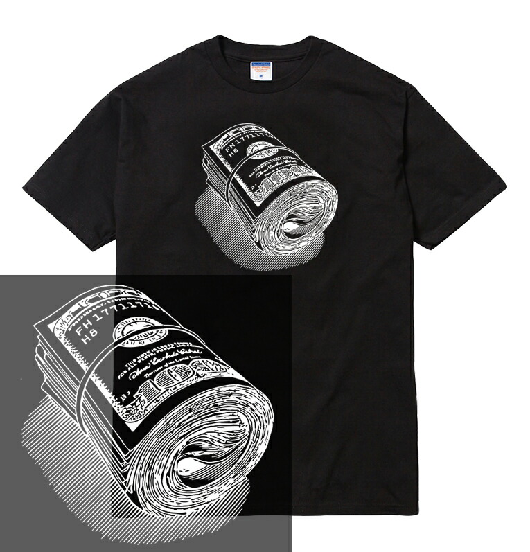 楽天市場 Money Roll Tシャツ 半袖 マネーロール 札束 ズク お金 ドル ドル札 マネー 現金 タトゥー Bitches 刺青 アウトロー 不良 ギャング メンズ レディース ダンス 衣装 Hiphop ストリート ブランド Tee Tシャツ Astylejapan