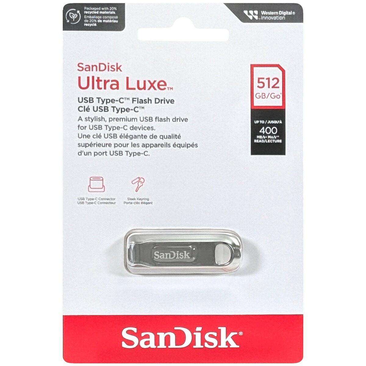 SanDisk サンディスク 並行輸入品 Ultra Luxe USB Type-C 512GB SDCZ75-512G-G46