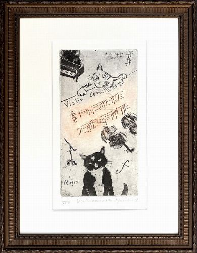 楽天市場】【版画・絵画】山岡康子『Piano sonata』銅版画（エッチング