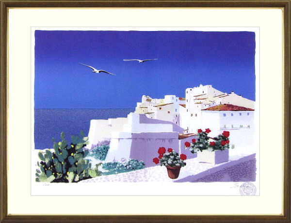 楽天市場】【版画・絵画】サルボ『エーゲ海・パノラマ』ミクスト