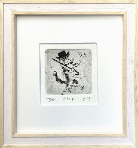 発送日ご相談♡美品♡箱付き♡額あり♡山本容子♡版画♡エッチング♡銅版画♡作家 山本容子 絵画 銅版画 絵 エッチング アクアチント インテリア