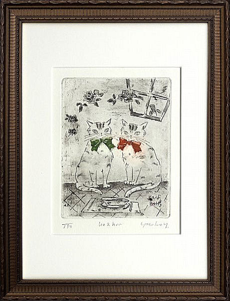 楽天市場】山本容子『ST.STAKES』(20/30) 絵画 Yoko Yamamoto 銅
