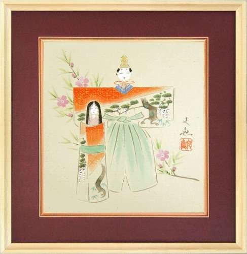 楽天市場】絵画 田中針水 日本画 『紙風船』 人物 子ども 一点物 美術