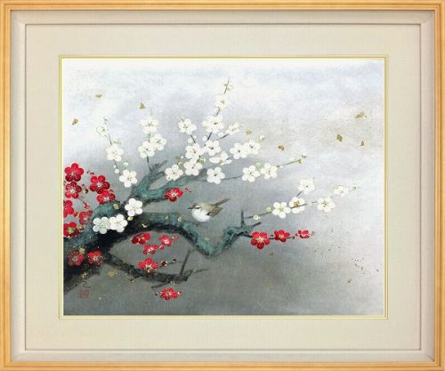 【日本画・絵画】小山田典彦『紅白梅（F10号）』日本画■新品★