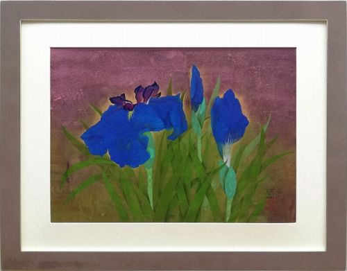【日本画・絵画】大野道『菖蒲(F6号)』日本画■新品★|アート明日香