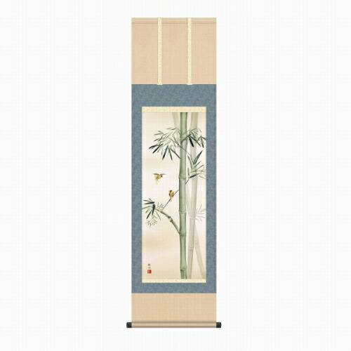 楽天市場】【値下げ】 掛軸 大野紅節『南天に雀』日本画 肉筆 掛け軸