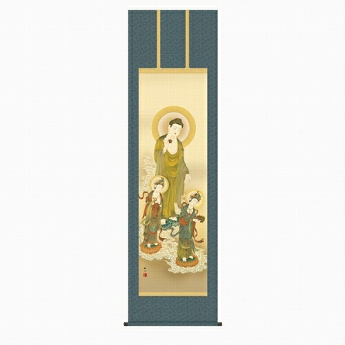 浮田秋水『阿弥陀三尊佛（尺五立）』■新品★