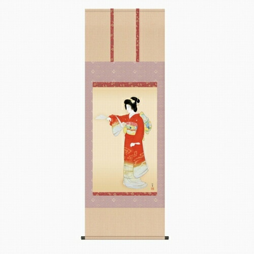 楽天市場】上村松園 掛け軸 『序の舞』 送料無料【掛軸】【一間床