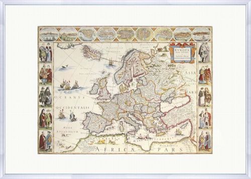【絵画】『Map of Europe』複製画■★