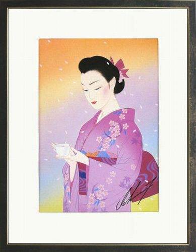 【絵画】鶴田一郎『花衣』複製画■★｜アート明日香