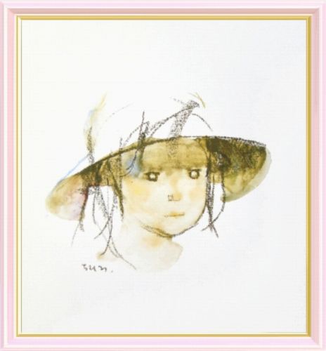 楽天市場】いわさきちひろ・バラと少女(アート・複製画） : 絵画生活