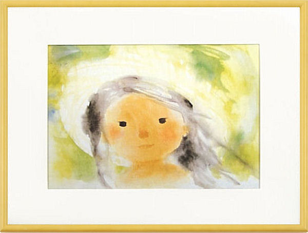 楽天市場】いわさきちひろ・バラと少女(アート・複製画） : 絵画生活