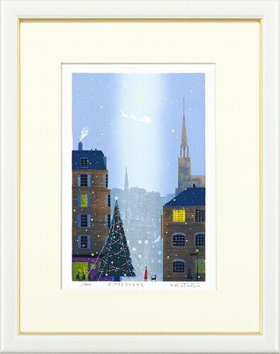 【版画・絵画】吉岡浩太郎『ホワイトクリスマス （Ｂ）』シルクスクリーン■限定800部・新品★