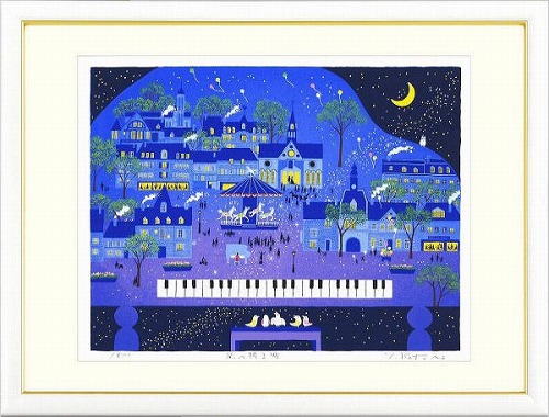 楽天市場】【版画・絵画】山岡康子『Piano sonata』銅版画（エッチング