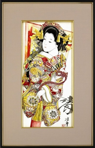 【水彩画・絵画】安藤洋重『華』水彩画■新品★|アート明日香