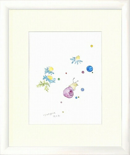 【水彩画・絵画】河村直子『光の玉』水彩画■新品★