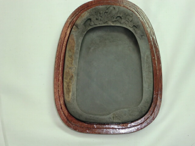 端渓硯　梅　鶯 端渓硯梅鶯