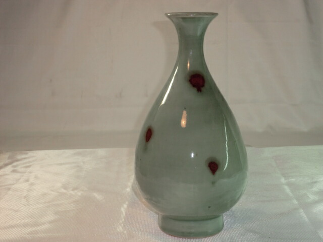 楽天市場】竜泉窯 天竜寺青磁瓢箪型牡丹文瓶 高さ約31cm 壺 中国 美術