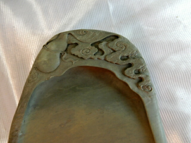 楽天市場】宋坑 端渓硯 彫花楕円型 瑞雲 6吋 硯 書道硯 そうこう たん