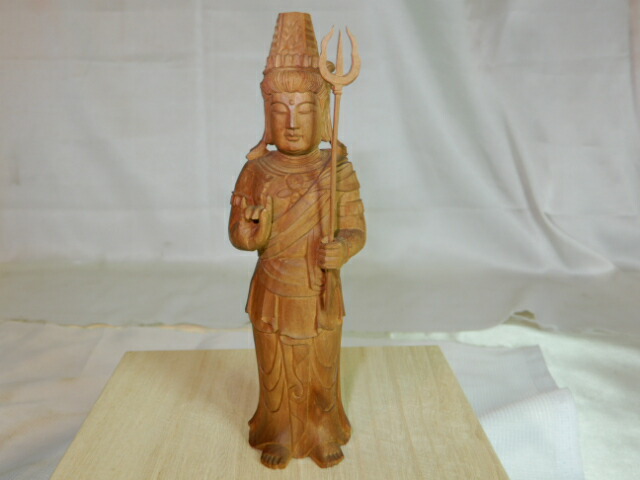 木彫仏像　勢至菩薩 白檀 上彫仏