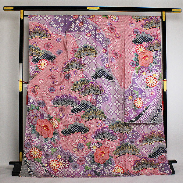 楽天市場】着物 振袖 辻が花 翠山工房 桐屋 謹製 翠山落款入り 金通し