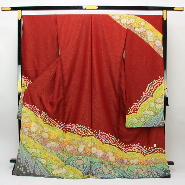 楽天市場】振袖 伊と幸生地 手描き京友禅 金駒刺繍 金箔加工 鈴紋様 未 