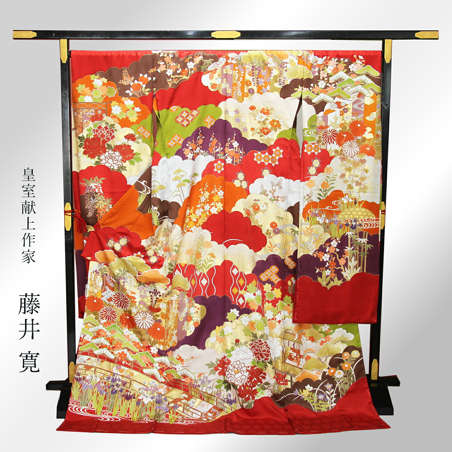 楽天市場】着物 振袖 辻が花 翠山工房 桐屋 謹製 翠山落款入り 金通し