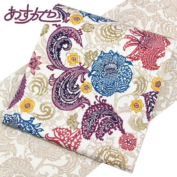 帯 手染め 謹製 栗山吉三郎 お仕立て付き 京都 和染紅型 商品番号fo2902 あすかや 袋帯 染 開店記念セール Academsi Org