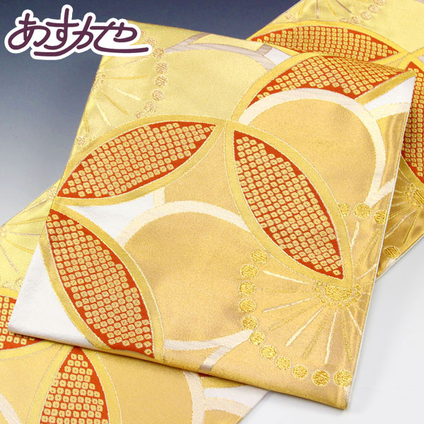 着物 帯 振袖用 袋帯 (株)白寿苑謹製 正統派 七宝彩梅花紋 あすかや [商品番号fo3114]