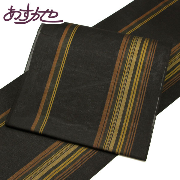 楽天市場】希少！【本場黄八丈】八寸名古屋帯・手織八寸帯「黒八丈（黒