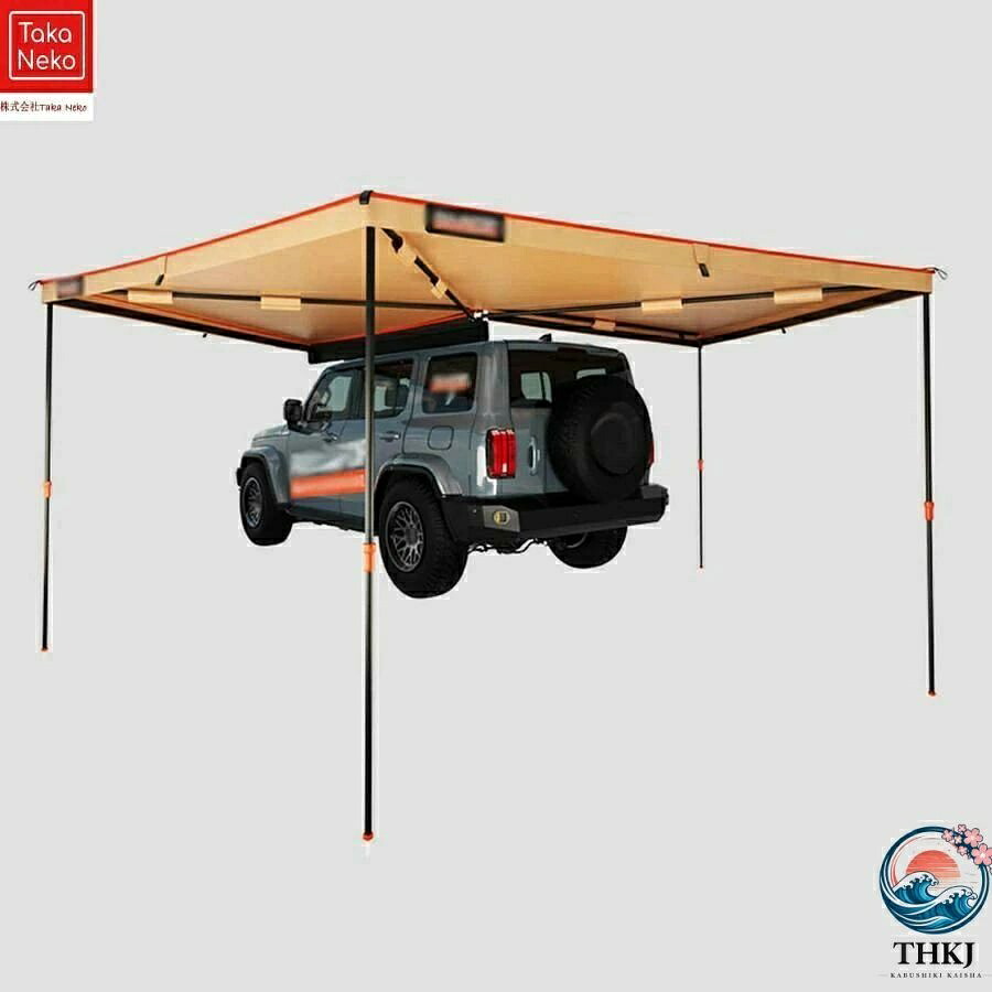 車両サイドタープ ルーフラック取り付け 遮光防雨アウトドアカー用品|アスミル店