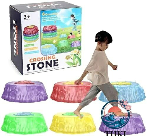 子供用光るバランスストーン屋内屋外滑り止め知育遊具幼児運動トレーニング玩具|アスミル店